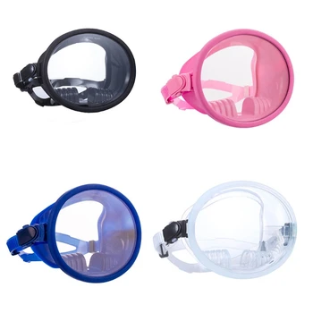 Ретро Однообъективная овални маска за гмуркане, противотуманное закалено стъкло, силиконова удобна позиция, лещи за гмуркане и подводен риболов