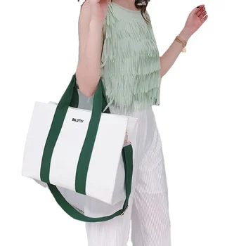 Модерна дамска чанта през рамо, холщовая чанта-тоут, Висококачествена чанта за голям капацитет, рационален избор за шопинг или за игри на голф