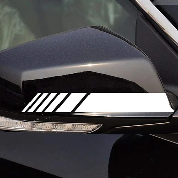 4шт Странично Огледало на Колата Светлоотразителни Стикери Автоматично Стикери за Обратно виждане Купето на Автомобила Стикер Върху Бронята на Колата САМ Винил (Бял)