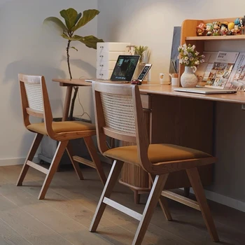Дървени трапезни столове в скандинавски стил от ратан, ергономични трапезни столове за кухня в хола, модерни мебели за дома Cadeira в ресторанта MR50DC