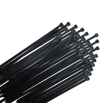 Кабелни превръзки черен цвят, 300 mm X 7,6 мм, устойчиви на uv Ultra, с якост на опън 75 кг, топлоустойчиви, трайни