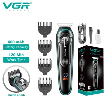 VGR Машина за подстригване на коса, Подстригване, преса за коса за мъже, Електрическа фризьорски салон, Професионални фризьорски салон машини, Режещо оборудване, Акумулаторни v075