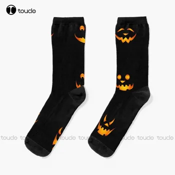 Чорапи с няколко лица за Хелоуин, Забавни Чорапи За жените, Персонални мъжки чорапи за възрастни, юношески чорапи, Коледни подаръци за Хелоуин