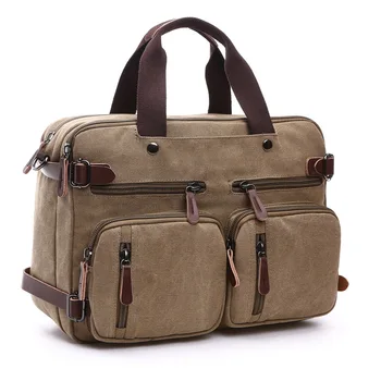 Реколта Многофункционални мъжки чанти, ежедневни платно раница, мъжка чанта през рамо с голям капацитет, пътна чанта