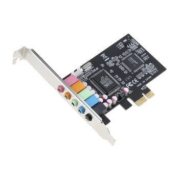 6-канална 3D стерео карта на PCI-e CMI8738 с чип 32/64 бита за