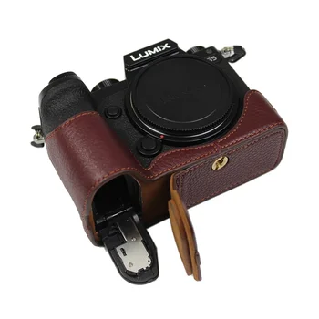 калъф За фотоапарат от естествена кожа за Panasonic Limix S5 S52 S5II GH6 GH-6 Protector half body cover shell корпуса на фотоапарата