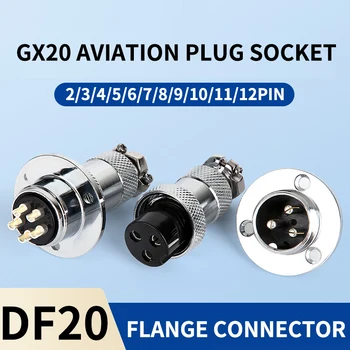 1 комплект фланцевого закрепване M20 DF20 GX20 с 3 дупки за закрепване на авиацията конектор 2Pin 3/4/5/6/7/8/910/11/12pin конектори