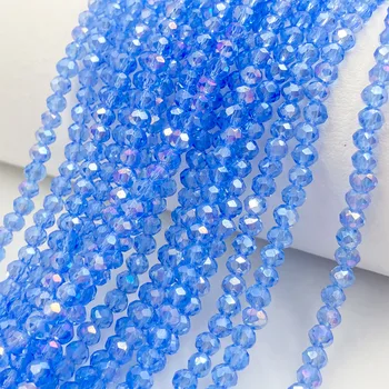 Стъклени перли, 2, 3, 4, 6, 8 mm, за производство на бижута, плоски разнообразни кристални мъниста Rondelle, свободни подпори, мъниста за гривни, колиета, екстремни #8651