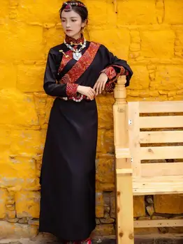 Китайски дамски тибетски облекло в етнически стил, Тибетски халат, Тибетски риза