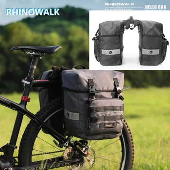 Велосипедна чанта Rhinowalk 20Л-40Л Водоустойчив двустранно Велосипедна чанта за по-дълги пътувания Велосипедна чанта-часова Аксесоари за автомобилния велосипеди