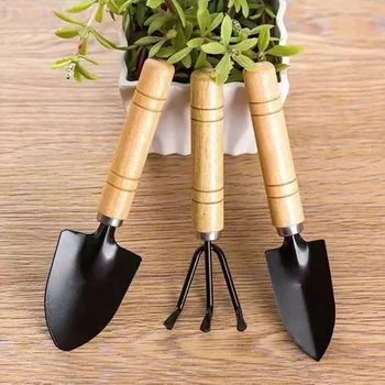 Градински инструменти Мини-гребло за цветя от 3 части, малки гребла, набор от инструменти за отглеждане на сукуленти, битови скрубери