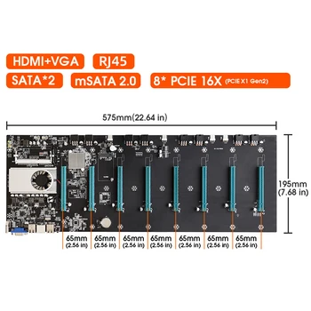 Дънна платка за БТК-S37 Поддържа VGA-съвместима графична карта A08 21 Dropship 8 16X