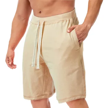 Мъжки свободни шорти, летни ежедневни панталони, плажни панталони, спортни панталони с завязками голям размер, мъжки панталони за фитнес