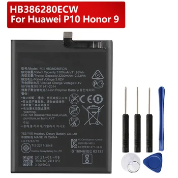 Преносимото Батерия HB386280ECW За Huawei Honor 9 P10 Възкачи P10 STF-AL10 STF-L09 Акумулаторна Батерия на Телефона 3200 mah