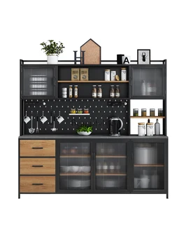 Кухненски Шкаф в Индустриален стил С Вграден Гардероб с монтиран на стената-Сервантом от Каменни Плочи