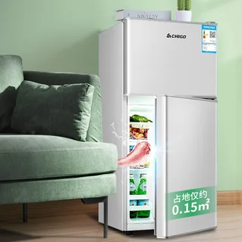 Битова техника Хладилници с фризер за мини-стаи Vevor Хладилник Frigobar за спалня Кухненски уреди Вертикален хладилник за дребни хранене