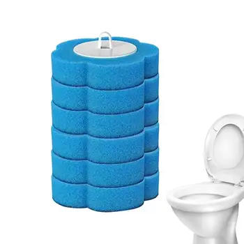За многократна употреба ершик за тоалетна, пръчка за почистване на тоалетната чиния в банята с дълга дръжка, накрайник за четка с вграден почистване за измиване на тоалетна чиния