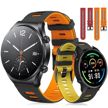 За Mi Watch S1 Активни часовници Въжета за Xiaomi Watch S1 Pro Color 2 Спортни умни часовника 22 мм силикон каишка за часовник Гривни Каишка S2