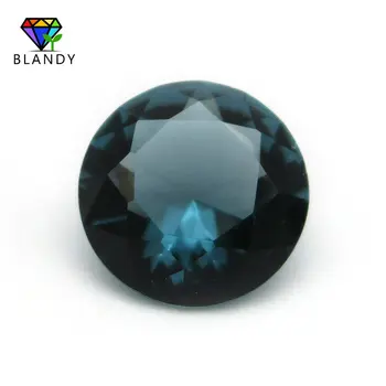 Висококачествен стъклен камък кръг нарязани на 3,0-12 мм, много черен-син цвят, россыпь синтетични скъпоценни камъни за бижута