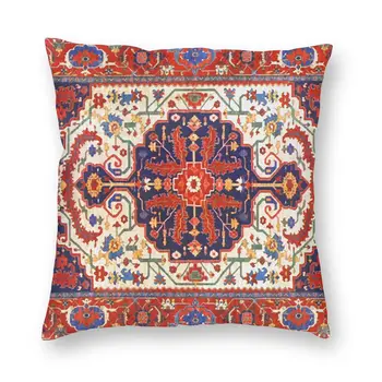 Червен син Античен персийски килим, украса калъфки за възглавници, богемные възглавници, възглавници за дивана, полиестер, двустранен печат