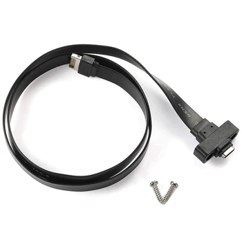 3X Удлинительный USB кабел 3.1 от тип E до тип C на предния панел, вътрешен кабел-адаптер Gen 2 (10 gbps), с 2 винта (50 см)