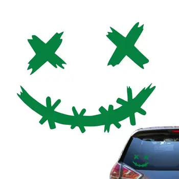 Стикери за автомобил с забавна усмивка, авто Графична стикер, графика за украса на мотоциклетни каски, лесна за използване
