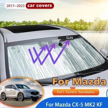 Пълни Седалките Слънчеви Очила За Mazda CX-5 MK2 KF 2017 ~ 2023 2018 2022 CX5 Автомобилни Аксесоари, Слънчеви Стъкла Козирка на Страничните Прозорци