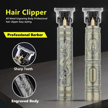 Електрическа машина за подстригване на коса T9 USB Акумулаторна Нова машина за подстригване на коса, мъжка Самобръсначка, Тример за мъже, професионален тример за оформяне на брада, фризьор