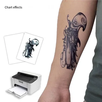 Стикер с лазерната татуировка, хартия за временна татуировка за мъже и жени, стикери с татуировки по ръцете, краката, шията, рисувани на тялото за еднократна употреба
