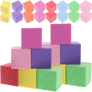 50шт Цветни кубчета от стиропор, Малки градивни елементи, подпори за ранно образование