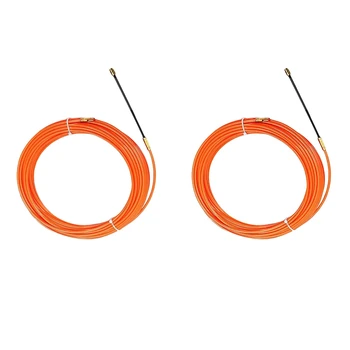 2 елемента Оранжевото безделник устройство 4 мм, Найлонов електрически кабел, повдигачи, въздуховод, Змия прът, рибно лента, тел, 5 и 15 метра