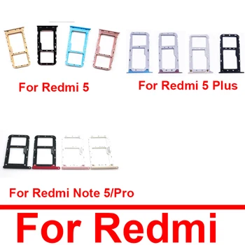 Притежателят на Тавата за Micro Sim-карти Xiaomi Redmi Note 5 / Note 5 Pro Micro SD Reader Слот За Sim-карти Redmi 5/5 Плюс резервни Части За Ремонт на