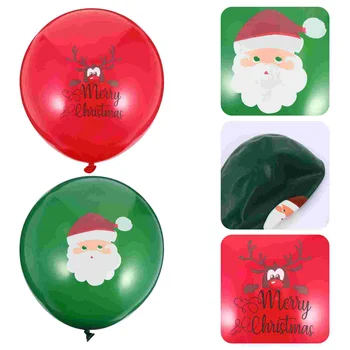 Комплект Коледни Латексови Балони: 30шт, за да проверите За Коледно парти Дядо Червени Зелени Латексови Балони Фестивал Вечерни Аксесоари За Фотография