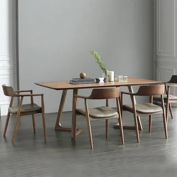 Творчески трапезни столове за всекидневна, скандинавски грим, модерни кожени Трапезни столове за възрастни, Дизайнерски офис мебели за дома