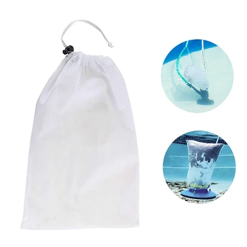 2 опаковки мелкоячеистых торби за събиране на петна от прах и листа За почистване на вътрешния и външния басейн