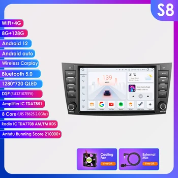 Chedux Android 12 Автомагнитола за Benz E-Class W211 2002-2009 CLK, CLS G Class W463 W209 W219 2001-2011 GPS Carplay Android Auto