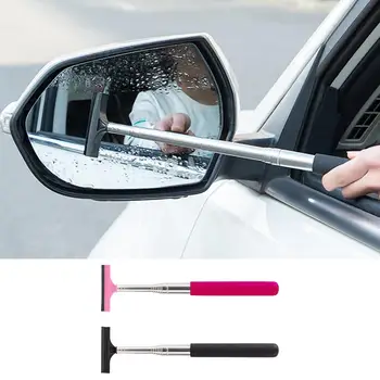 Чистачка за огледала за обратно виждане, средство за премахване на мъгла, Водна чистачки, Инструмент за почистване на страничните огледала на Автомобила, Телескопична ракел за страничните огледала