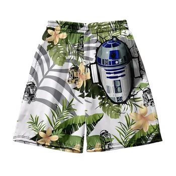 Хавайски плажни къси панталони Мъжки и дамски дрехи с 3D дигитален печат ежедневни панталони Моден тренд чифт панталони