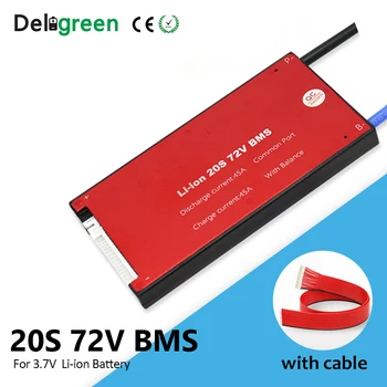 Батерия Deligreen BMS 20S 30A 40A 50A 60A 72V PCM/Печатна такса за 3,7 V батерия 18650 Lithion LiNCM Акумулаторна Батерия ebike BMS Аксесоари