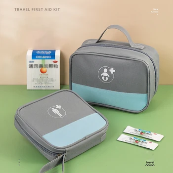 Домашна семейна чанта за комплект с голям капацитет, кутия-органайзер за лекарства, чанта за съхранение, за оцеляване при извънредни ситуации, е преносима