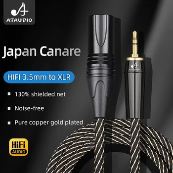 Аудио кабел HiFi 3,5 мм -XLR със Сърцевина от 6N OFC с Позлатените приставка адаптер 3.5 мм до 3-номера за контакт конектора XLR за микрофон, Усилвател Говорител