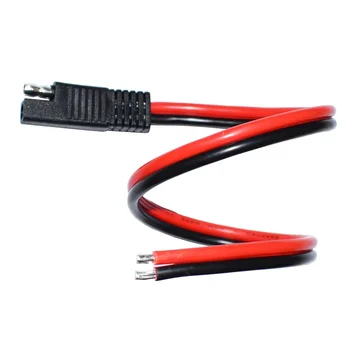 Удлинительный кабел SAE 12AWG 40 см с един край, быстроразъемный кабел SAE за кола и слънчеви панели