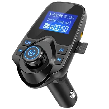 Автомобилен Bluetooth MP3-плейър T11 с Дисплей заглавия на песни, говорител, FM предавател, зарядно за кола устройство с две USB-части за свързване - Bluetooth MP3 Fo