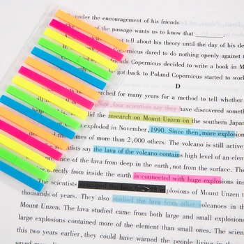 300ШТ цветни стикери с възможност за запис на Прозрачна луминесцентна ивица Индексная стикер yy-j01
