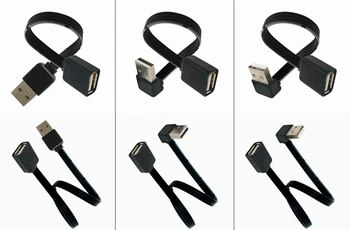Kompakte USB 2.0 Männlich zu Weiblich USB Kabel Verlängerung Kabel Draht Super Geschwindigkeit Daten Sync 90 Grad Kabel Für PC
