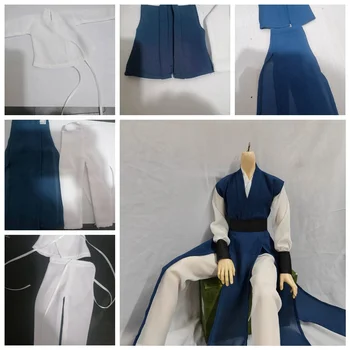 Настройте 1/6 Мъжки Китайското Древно Класическа рокля Hanfu Въжето Man Dress Suit Tradition Cosplay за 12-инчов модел с фигурки