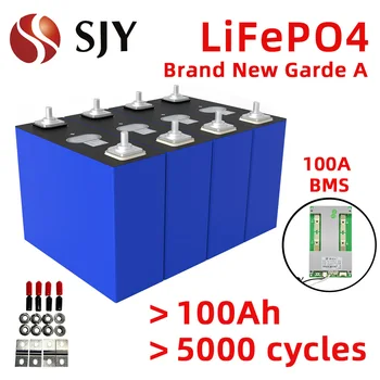 Чисто Нов 3.2 В LiFePO4 Батериите 280Ah 105Ah 100Ah Акумулаторни Призматични Елементи 100% Пълен Капацитет за Микробуса RV Външна Слънчева Система