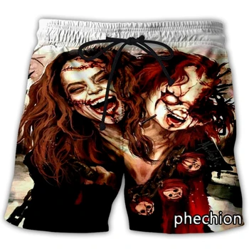phechion Нови Мъжки/Дамски Ежедневни панталони с 3D Принтом Horror Chucky, Модни Градинска Дрехи, Мъжки Свободни Спортни шорти A78