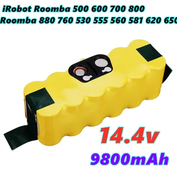 Нов 14,4 v 9800 ма Сменяеми NI-Mh батерия за iRobot Roomba 500 600 700 800 Серията roomba 880 760 530 555 560 581 620 650