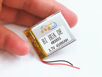 Li-Po 1бр [SD] 3,7 В, 450 ма, [403035] Полимерна литиево-йонна батерия за ИГРАЧКИ, POWER BANK, GPS, mp3, mp4, мобилен телефон, динамика